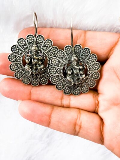 Brass Earring Lord Ganesha loops