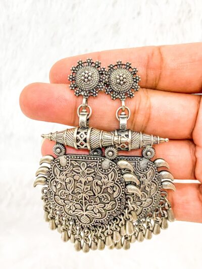 Brass Earring Shield Shape