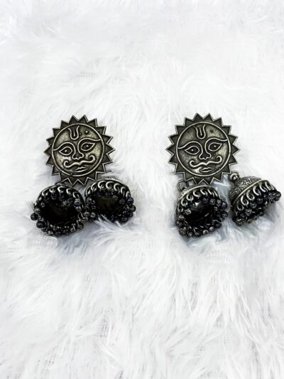 Brass Earring Heavy Sun and Jhumki