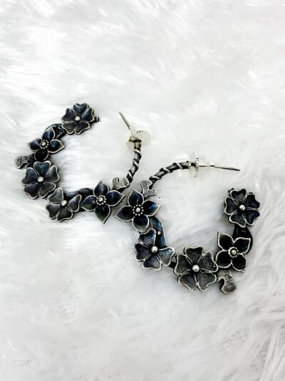 Brass Earring Flower ring studs