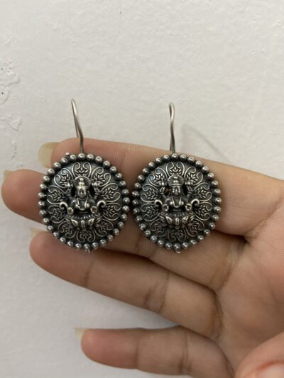 Brass Earring Lord Laxmi Loop