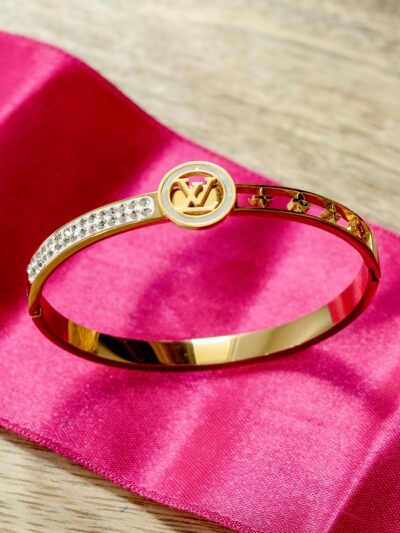 LV Inspired Bangle Bracelet