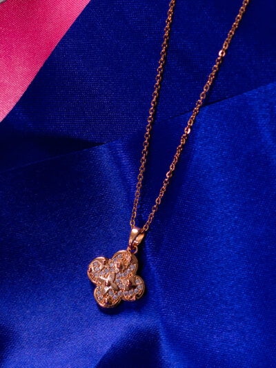 Crystal Clover Pendant Necklace