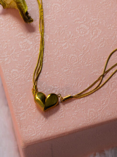 Heart-Shaped Front-Locking Necklace