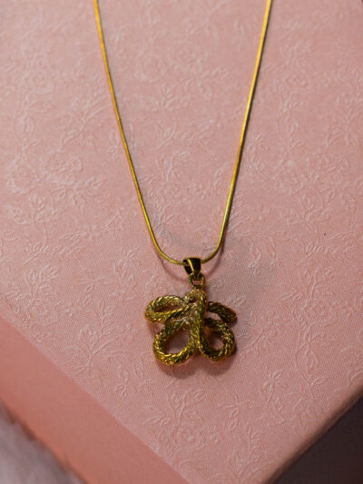 Layered Heart & Herringbone Necklace Set