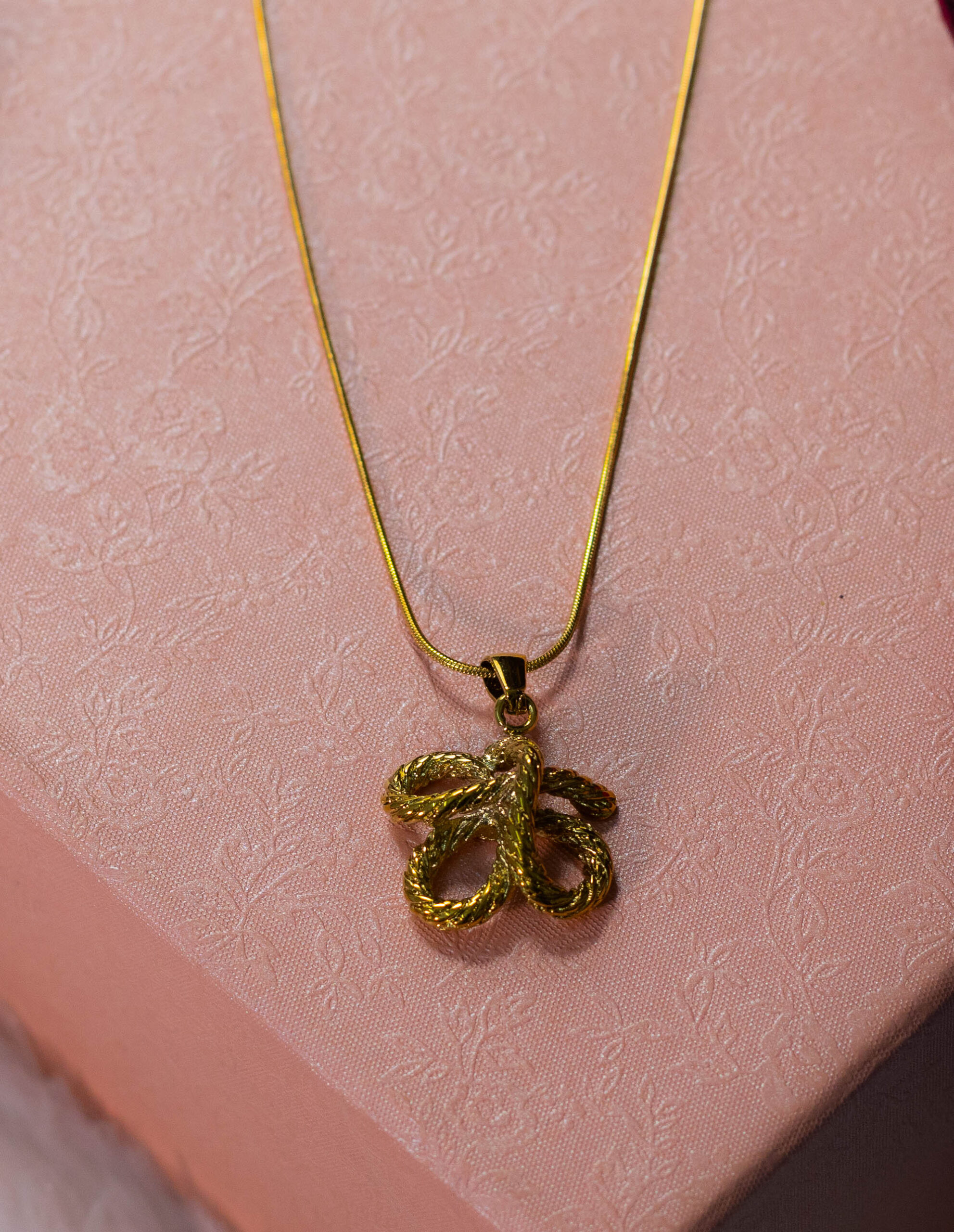 Layered Heart & Herringbone Necklace Set