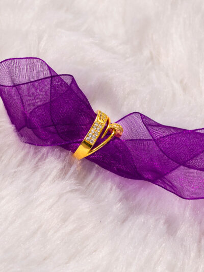 Double Band Crystal Ring