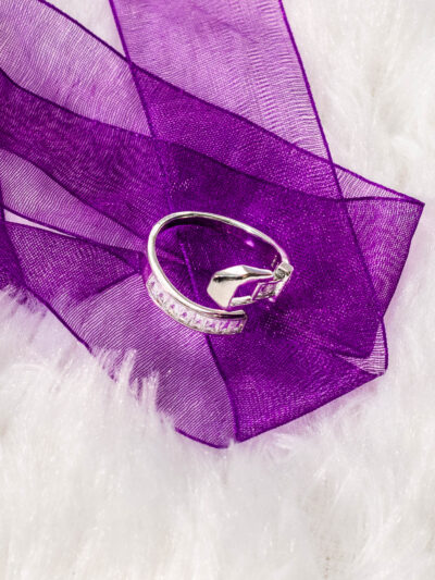 Buckle Crystal Statement Ring