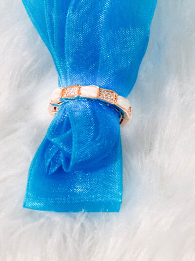 Enamel & Crystal Band Ring