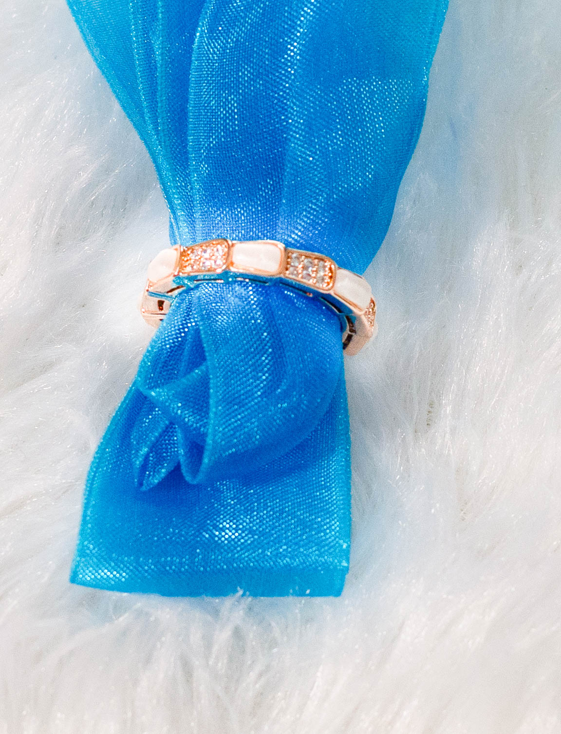 Enamel & Crystal Band Ring