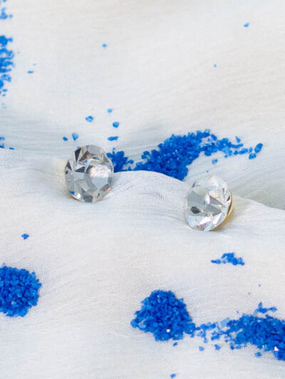 2 Pairs of Brilliant Crystal Stud Earrings