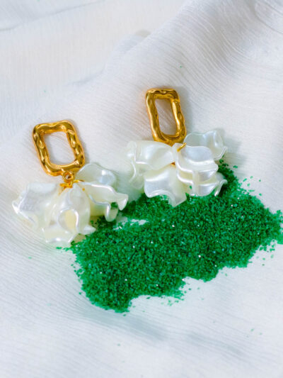 Sculptural Petal Drop Earrings