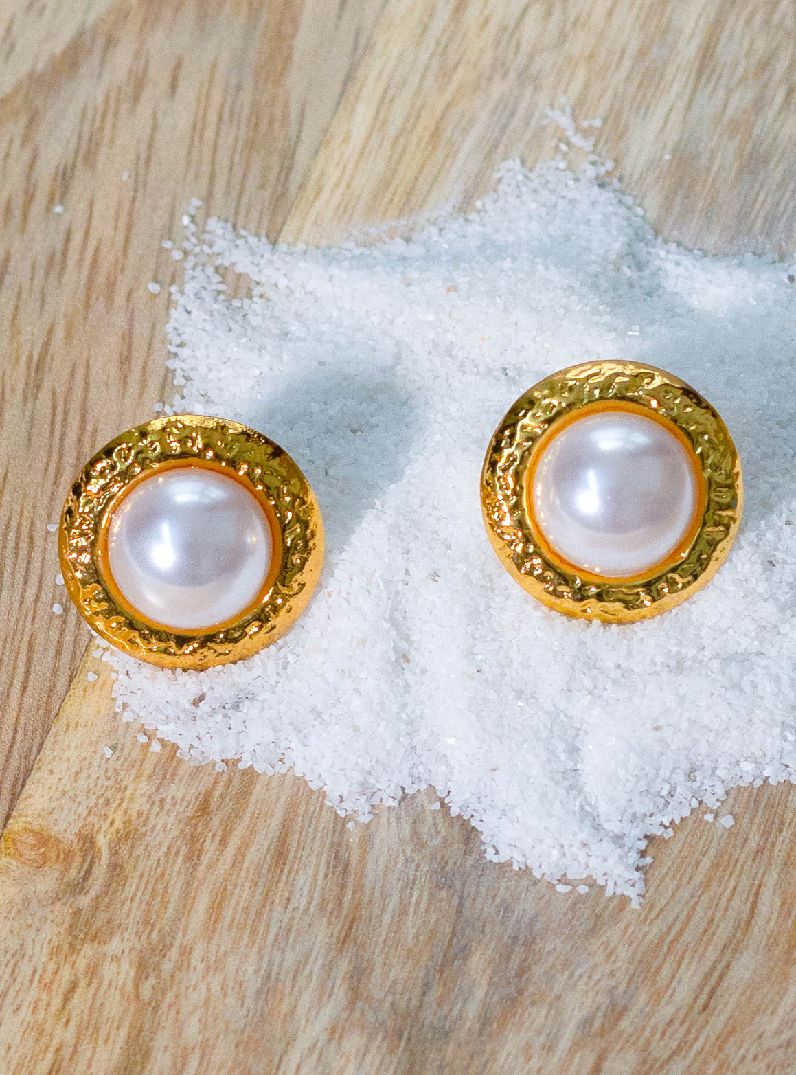 Classic Pearl Stud Earrings - Image 2