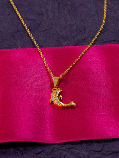 Crystal-Accented Dolphin Pendant Necklace