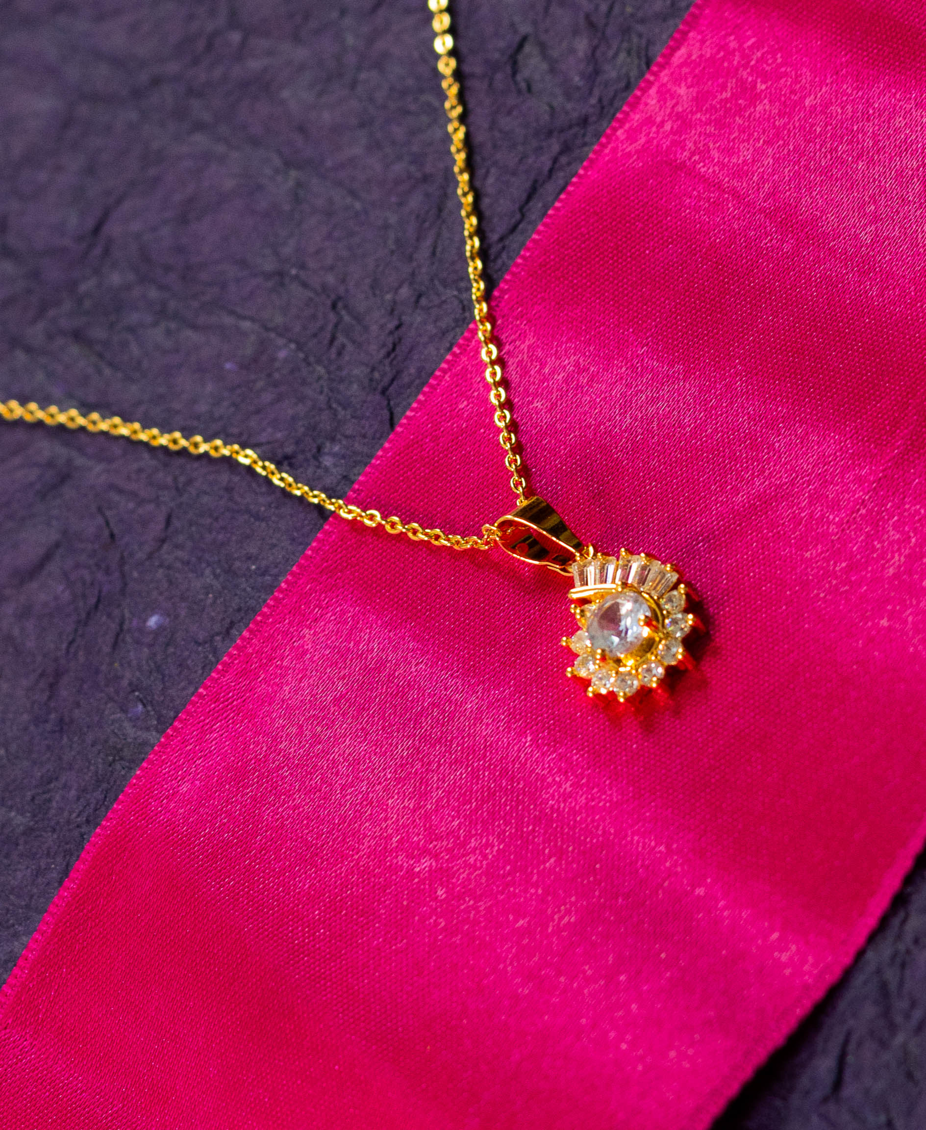 Crystal Cluster Pendant Necklace