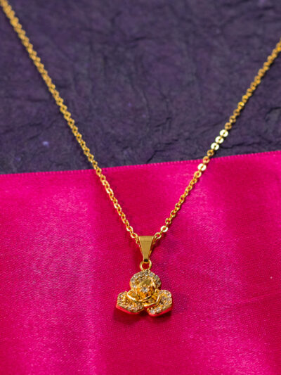 Crystal Rose Pendant Necklace