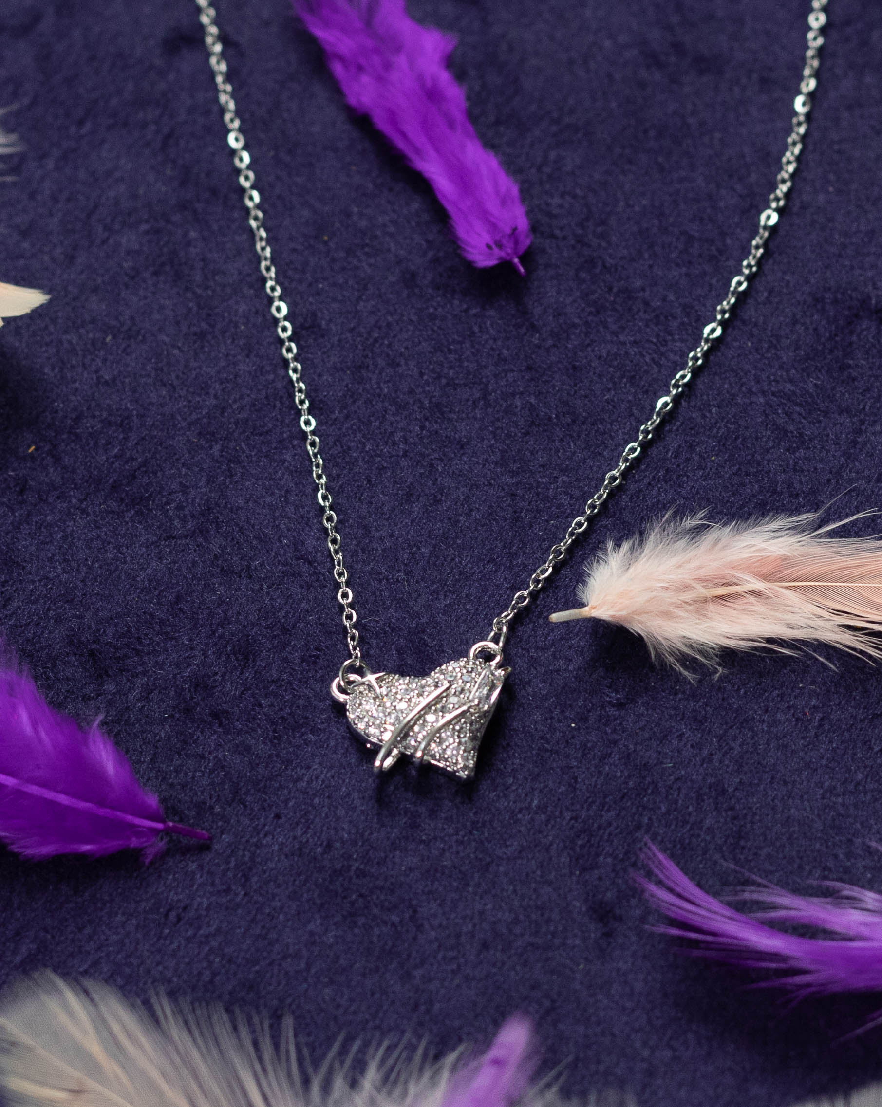 Crystal Heart Pendant Necklace