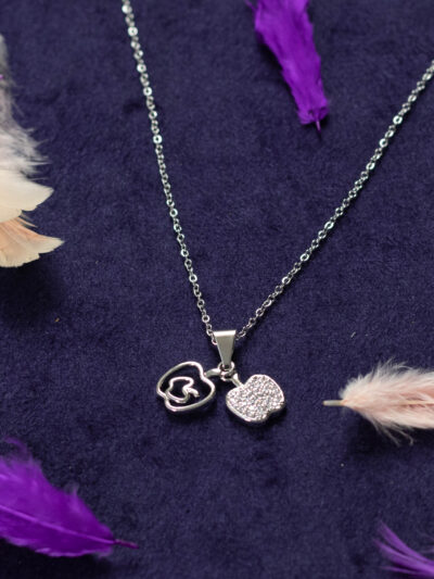 Apple and Rose Pendant Necklace