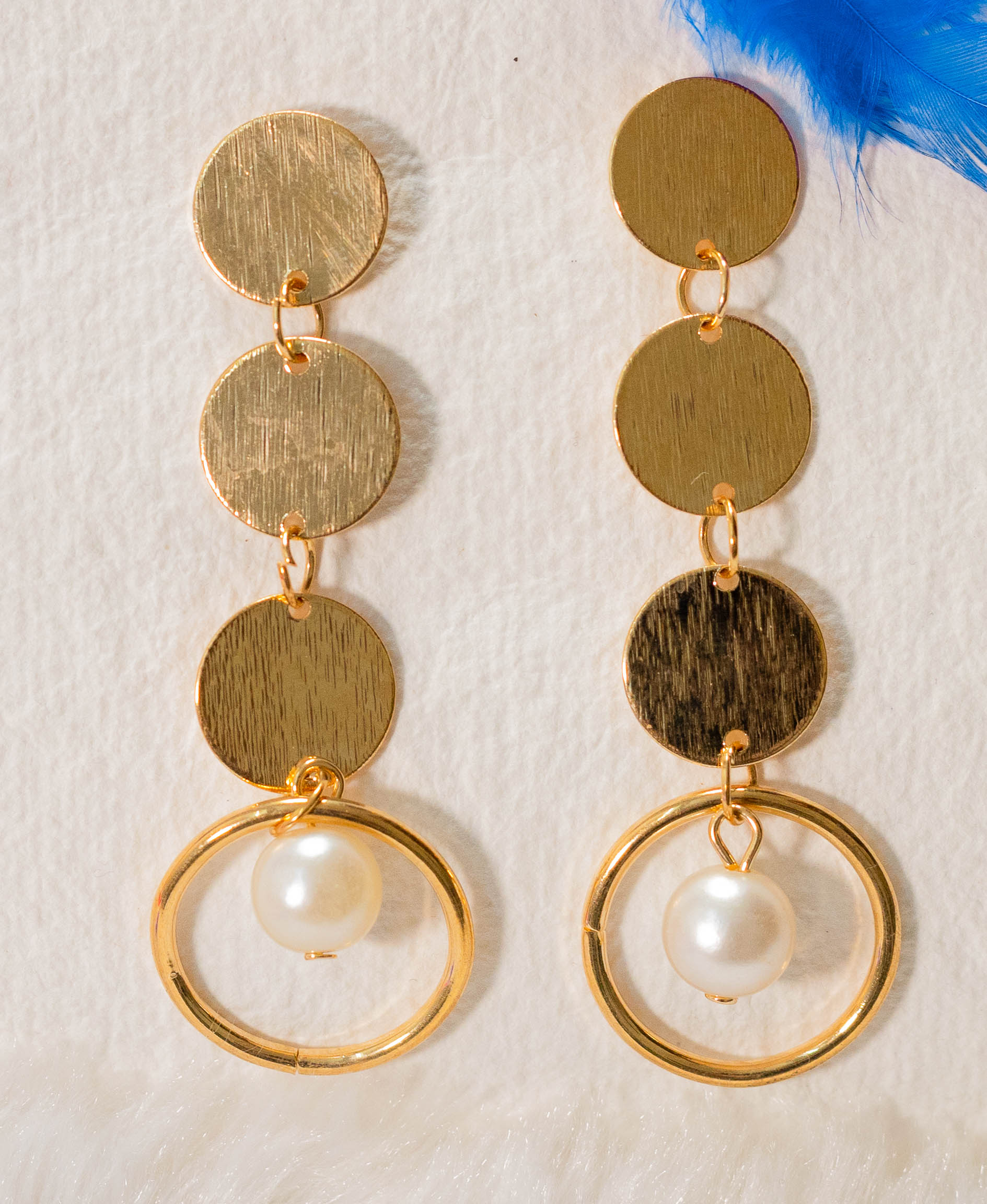 Modern Pearl Drop Earrings
