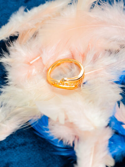 Spiral Crystal Statement Ring