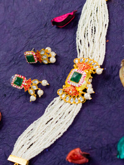 Traditional Kundan Pearl Set