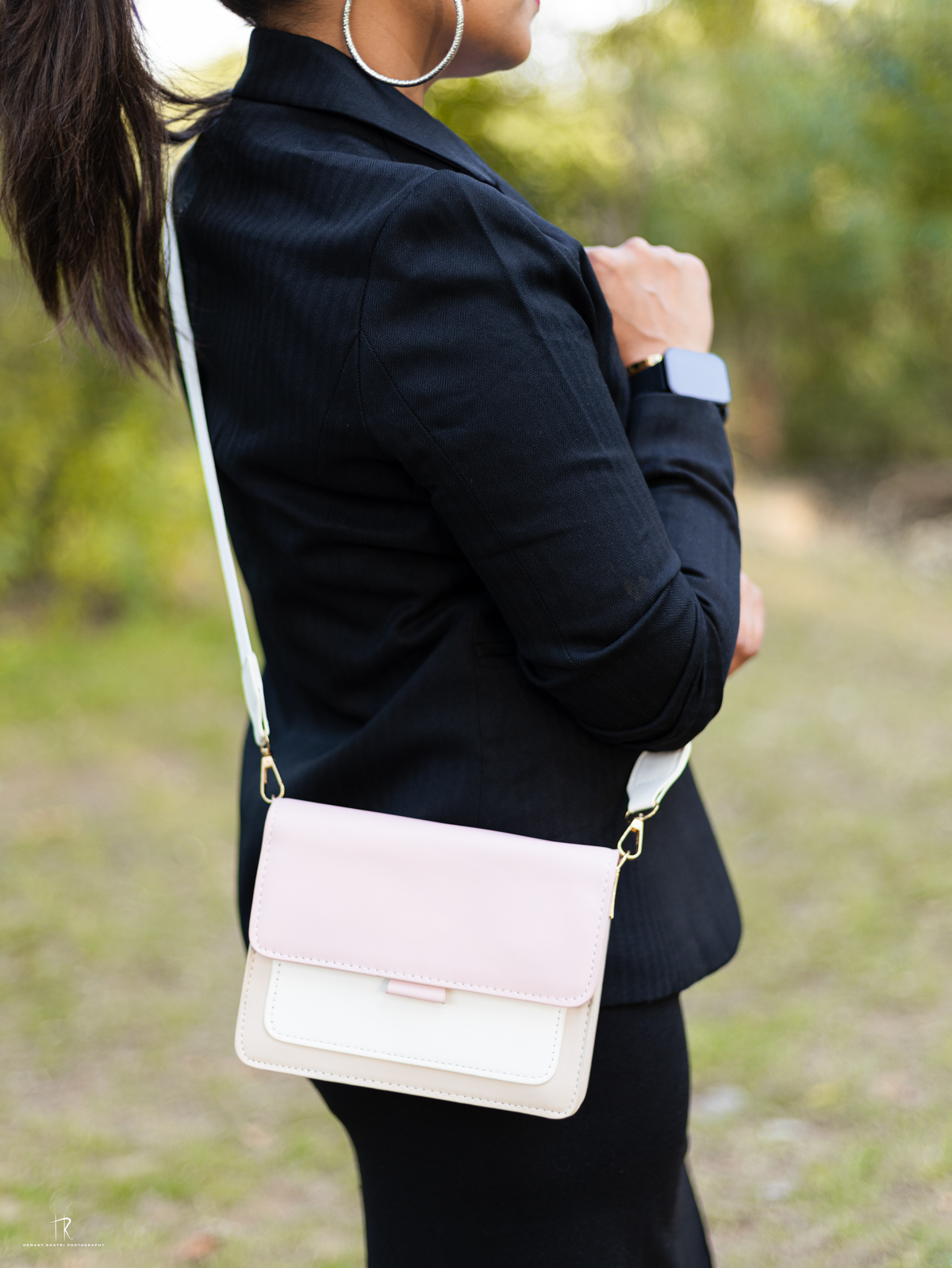 Pink & White Crossbody Bag - Image 2